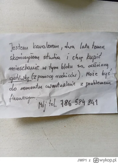 JWP1 - Mam nadzieję że nikomu nie przyjdzie do głowy robić głupie kawały kawalerowi (...