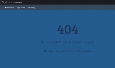 Lirba - #shinden #404
Czy ktoś może mi podpowiedzieć jak obejść ten błąd 404 na shind...