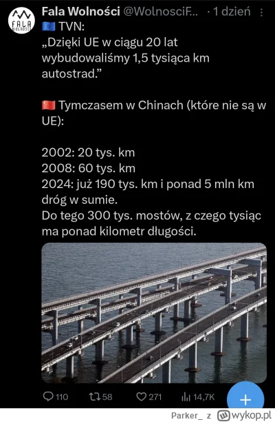Parker_ - Mielibyśmy 300 tys. kilometrów autostrad, gdyby nie ta przeklęta Unia.

Pol...
