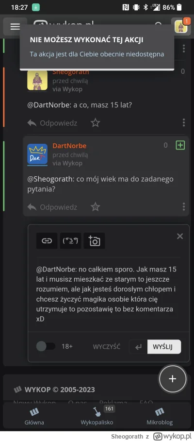 Sheogorath - >zadaj pytanie
wrzuć na czarną nie dadząc się wypowiedzieć
to chyba jedn...