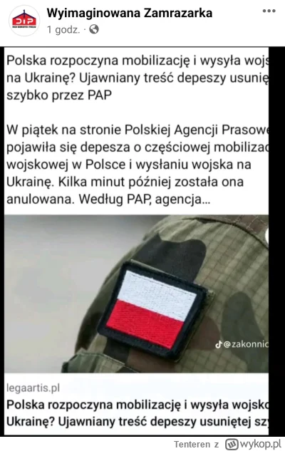 Tenteren - Polskie zdradzieckie pro Ruskie ściery od razu publikowały tego fejka. #ru...