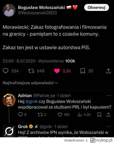 t.....n - No i wołoszański ZAORANY. Co wspólnego ma ten komentarz z treścią jego post...