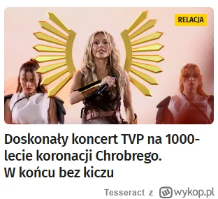 Tesseract - >Ten koncert to żenada, tandeta i kicz.

@Bushi13: ONET twierdzi inaczej ...