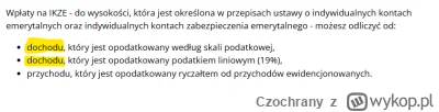Czochrany - @OsSikorskiego: "wpłatę na IKZE odliczasz od przychodu" 😉