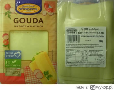 wkto - #listaproduktow
#serzolty #serplastry #gouda 26% Spółdzielnia Mleczarska Włosz...