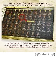 Czata49 - Poczet królów Polski który znajduje się na Jasnej Górze. Mieszko był piętna...