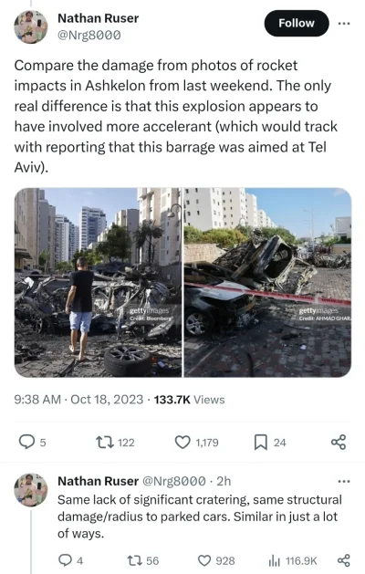 R187 - Tymczasem zniszczenia w Izraelu po ataku Hamasu: https://twitter.com/Nrg8000/s...