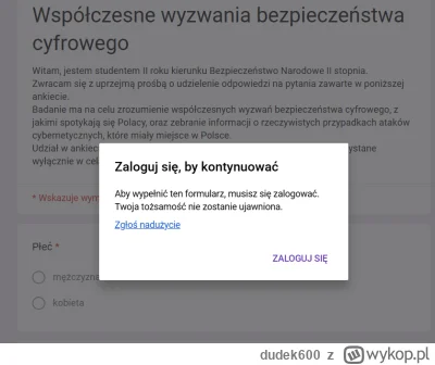 dudek600 - Przyszła kolei i na mnie Mirki: potrzebuję kilku odpowiedzi do ankiety zwi...