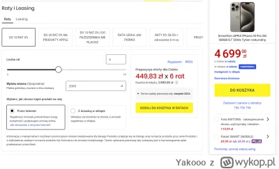 Yakooo - Siemka, chciałem sobie kupić IPhone 15 pro na firmę, zauważyłem, że w Media ...