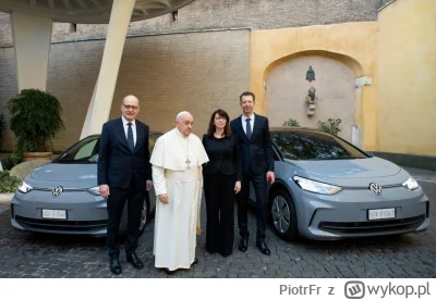 PiotrFr - Watykan zmienia swoją flotę na EV. Wybrali VW.
Jeszcze tylko #tesla Cybertr...