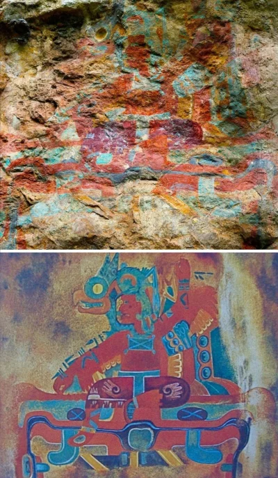 Loskamilos1 - Poniższe malowidło pochodzi z jaskini Oxtotitlan zlokalizowanej na połu...