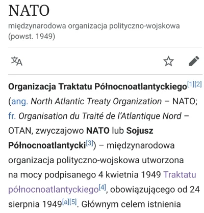 Nieszkodnik - >NATO to nie jest sojusz wartości tylko militarny

@d4rkvn: to jest soj...