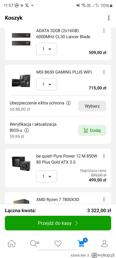 szmichal - #pcmasterrace coś zmienić w tym koszyku? PC pod gry, narazie 1080p i RX660...