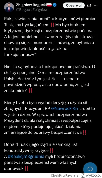 CipakKrulRzycia - #polityka #bekszpisu #polska
Nie wiem jak innym, ale co czytam na X...
