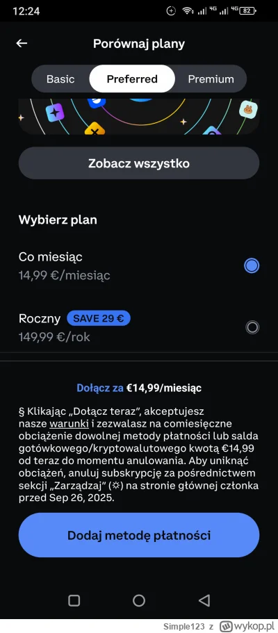 Simple123 - W 2023 r. coinbase poinformowało mnie że nie będzie przyjmować ode mnie p...