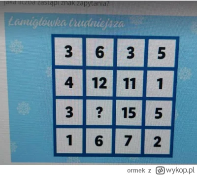 ormek - #matematyka #quiz  #lamiglowki #zagadki