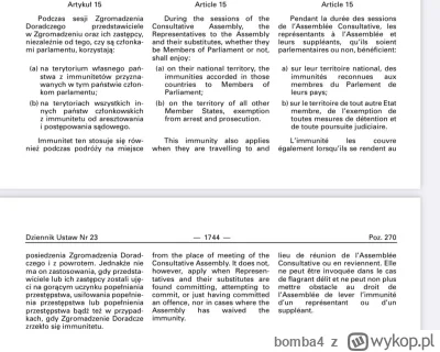 bomba4 - @zapomnialemhaslo na terenie kraju też ma. Posiadał więc immunitet parlament...