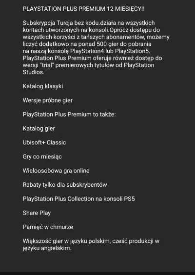 tomekpz - Przycebuliłem i kupiłem se ***** dostęp do konta z PlayStation Plus Premium...