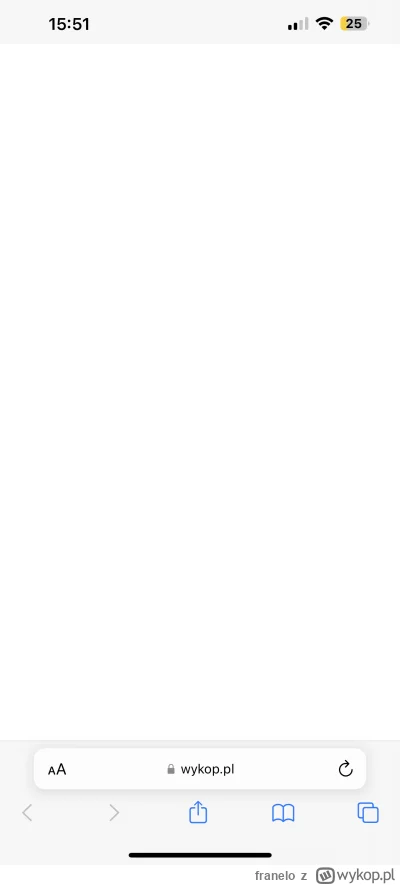 franelo - Fajny ten nowy #wykop #nowywykop - taki niedziałający na #Safari #ios (wczo...