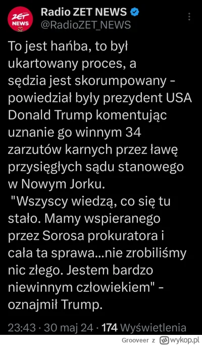 Grooveer - xDD Czekam aż trafi do więzienia. To będzie epickie 😀🇺🇸
#usa #trump #po...