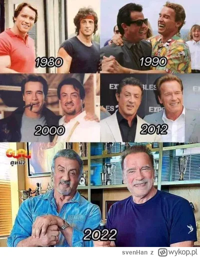 svenHan - Ciekawe zdjęcia które dzieli ponad 40 lat.
#filmy #stallone #schwarzenegger