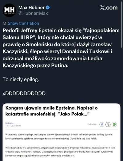 Jabby - - No ale nie powiążesz Epsteina z Donaldem Tuskiem
- Cooo? Jo nie powioże? Po...