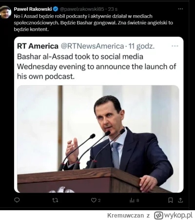 Kremuwczan - @mkorsov: chodzą słuchy, że w-----ł do rosji robić słuchowisko, ale nic ...