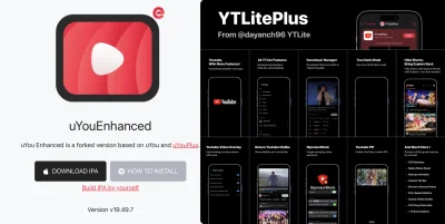 Dravok - YTLitePlus od roku nie był aktualizowany. Ktoś przeszedł na YouTube Enhanced...