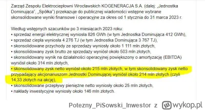 PoteznyPiSowskiInwestor - #gielda 
Uuuu KGN pokazało szacowane wyniki za Q1 2023
Są t...