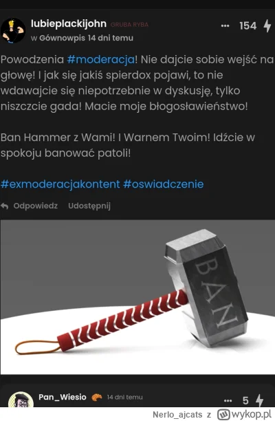 N.....s - @bukimi: jakich kilku miesięcy? Jego wpis sprzed 14 dni
Przyszedł hejter ro...