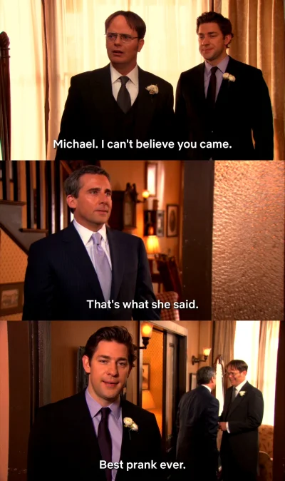 Pan_Oski - Mój ulubiony moment, kiedy Michael znów się pojawia w  #theoffice (╯︵╰,)
#...