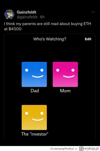 UczesanyPedryl - Już wyszedł na zero i przegonił "zarobki" z #gpw

#kryptowaluty #eth...