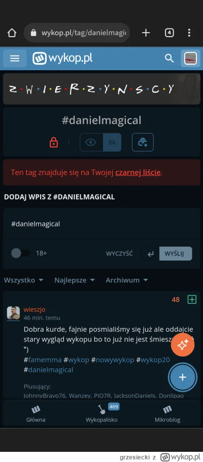 grzesiecki - #wykop20 #tagipodobnodzialaja