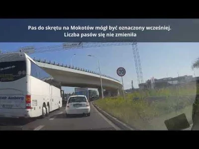 janekplaskacz - "Genialne" oznakowanie Trasy Salomea Wolica przy wjeździe do Warszawy...