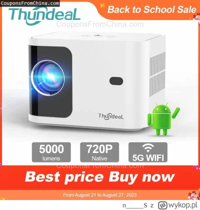 n____S - ❗ ThundeaL HD Mini Projector TD91 1080P Android
〽️ Cena: 93.41 USD (dotąd na...