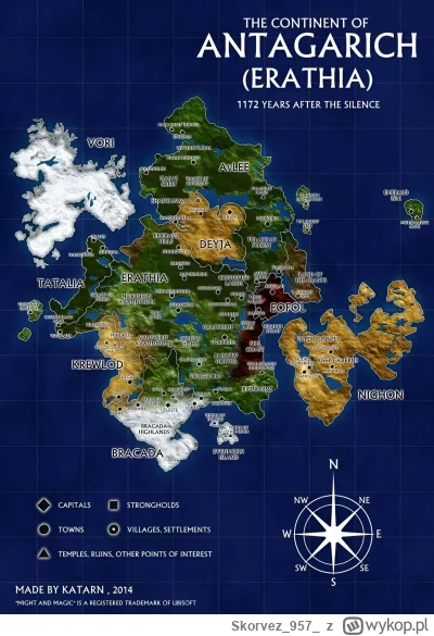 Skorvez957 - @Fevx: a już nie pamiętam skąd ale fakt mapy Enroth i Eratii wyglądają i...