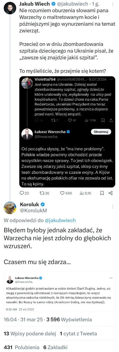 splinter96 - dla Warzechy znecanie się nad zwierzęciem bądź mordowanie ukraińskich dz...