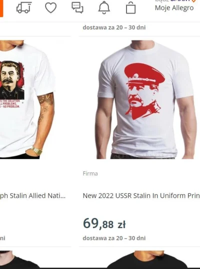 ApoIIo - Ale koszulek ze zbrodniarzem stalinem nie usuną. Brawo Allegro.