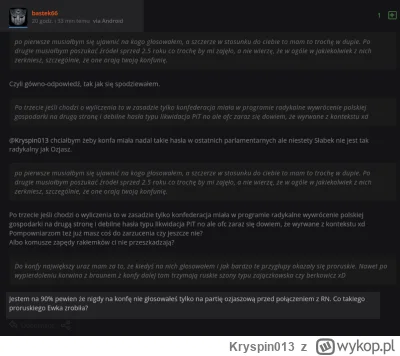 Kryspin013 - >Codziennie widzę posty Mirków, którzy jeszcze w trakcie wyborów prezyde...