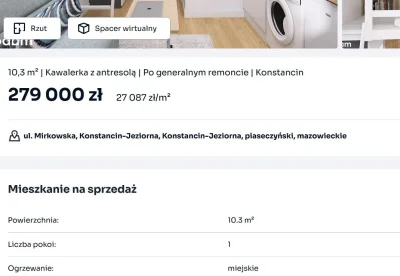 Bolxx454 - kawalerka 10m2 za 300 000 pod Warszawą, ok. 30 000 za m2, nie poniosło spr...