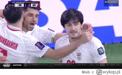 Maib - Iran 1 - 0 Katar: Sardar Azmoun

#golgif #mecz #pucharazji #ladnygol