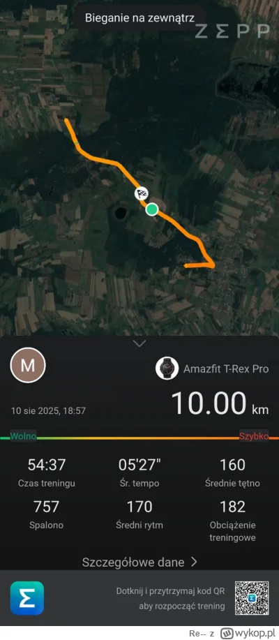 Re-- - 18 126,62 - 10,00 = 18 116,62

Wczoraj odpoczynek a dzisiaj  bieg.
W tym tygo...