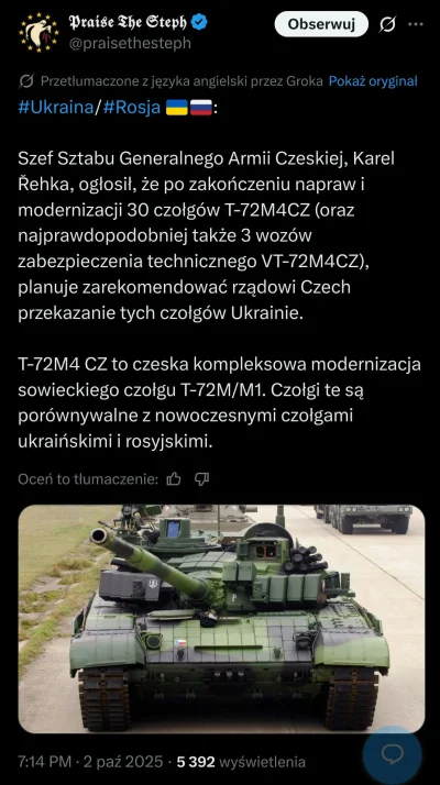 mleko3-2procent - Szansa na 30 czołgów dla Ukrainy! 
#ukraina