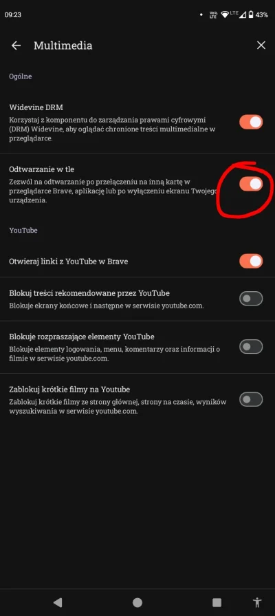 Mietowy_ - @Zoyav w brave nie ma reklam i można słuchać przy wygaszonym ekranie. Spra...