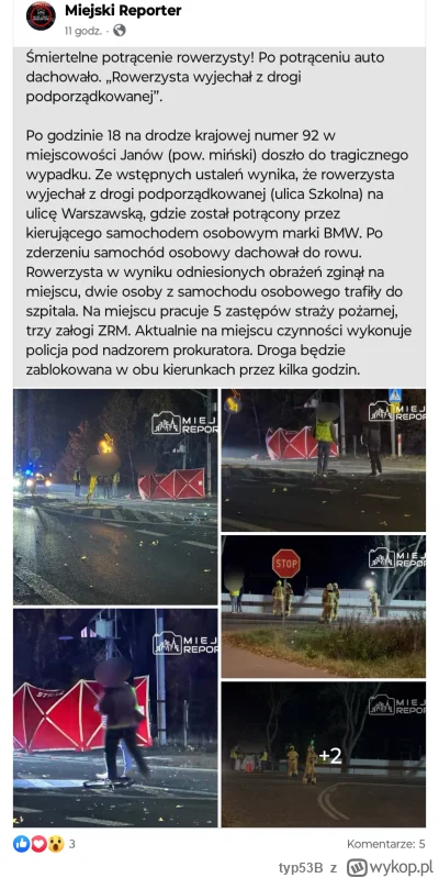 typ53B - #pedalarze #wypadek 
Rowerzyści nie zagrażają nikomu innemu odcinek 2137