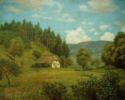 Bobito - #obrazy #sztuka #malarstwo #art

Dom w górskim krajobrazie – Hans Thoma, 191...