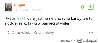 maniek74 - @Glupiii a coś takiego może być, przygłupi hipokryto?