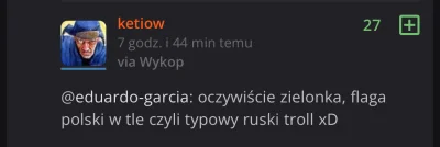 USSCallisto - Takie czasy na Wykopie, że jak masz polską flagę w avatarze to jesteś r...