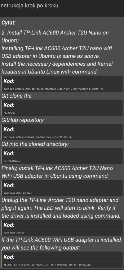 lewymaro - @camelinthejungle pamiętam że na Linuxie miałem problem z kartą WiFi na us...