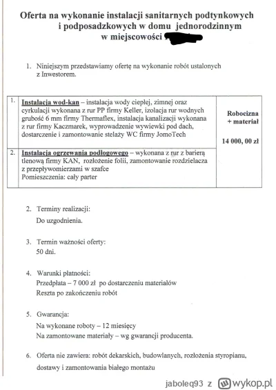 jaboleq93 - hej, dostałem wycenę od hydraulika na wykonanie rzeczy tak jak niżej (wod...